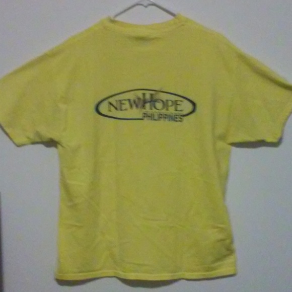 Hanes Yellow New Hope T Shirt L 100 Cotton - Picture 2 of 5